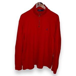 Polo Ralph Lauren Ralph Red 1/4 Zip Sweater Size L
